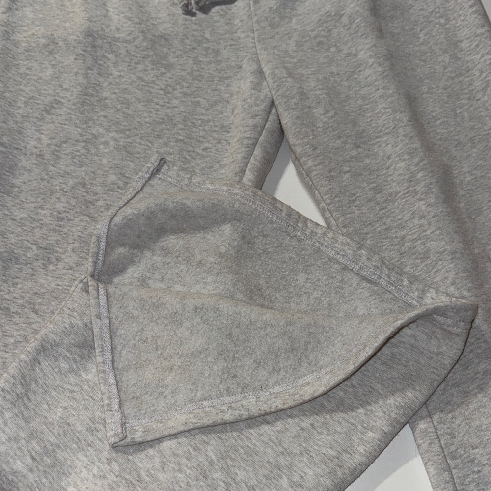 Lazy Sunday Heather GrayY2K Styled Flared Lounge Sweat Pants‎ - Picture 3 of 5